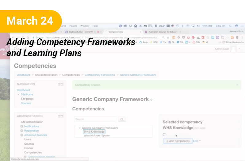 Adding Competency Frameworks and Learning Plans