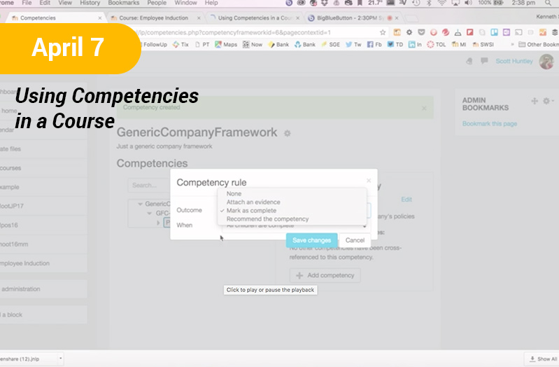 Using Competencies in a Course