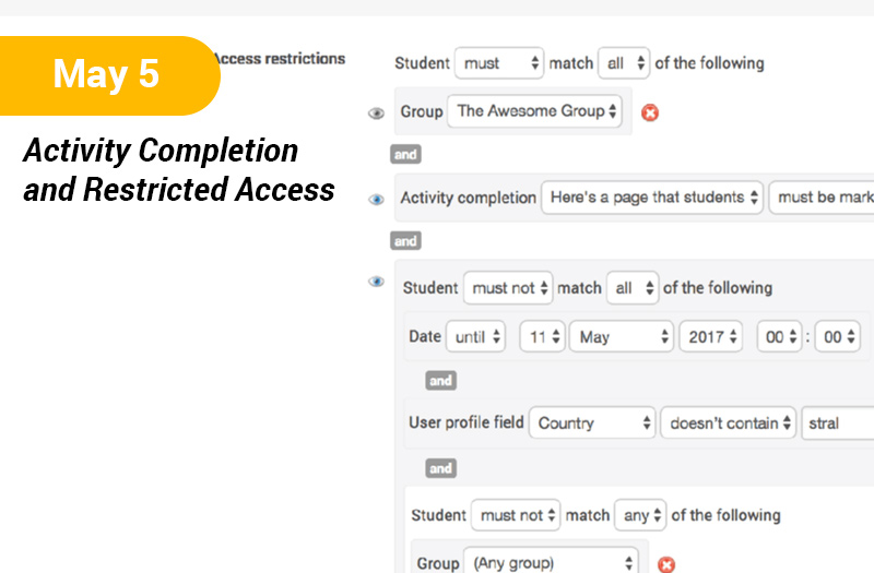 Activity Completion and Restricted Access