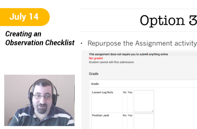 Creating an Observation Checklist in Moodle